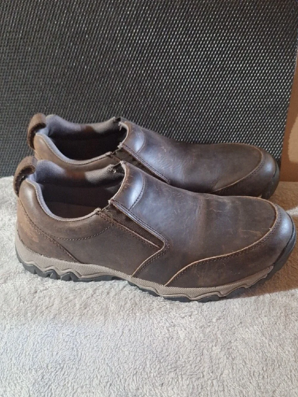 Men's Slip-On Casual Work Shoes - Brown